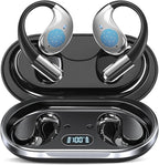 Ultra Ergonomic Open Ear Earbuds, Bone Conduction Over The Bluetooth Headphones by BUABMEQ