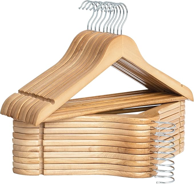 StorageWorks Wooden Hangers 20 Pack, Wood Coat Hanger by StorageWorks