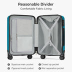 Hanke 26 Inch Checked Luggage Medium Hard Shell Suitcases - Image 6