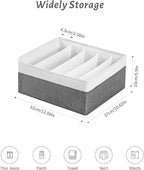 Jeans Drawer Organizers for Clothing, 5 Grids Compartment Wardrobe clothes - Image 4