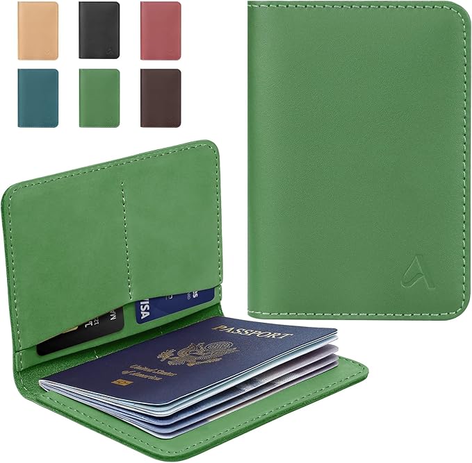 ALLIVE Passport Holder for Travel Women Men, Genuine Leather Passport Cover by ALLIVE