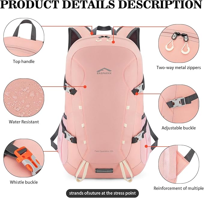 Hiking Backpack, Large 35L Travel Backpacks - Image 5