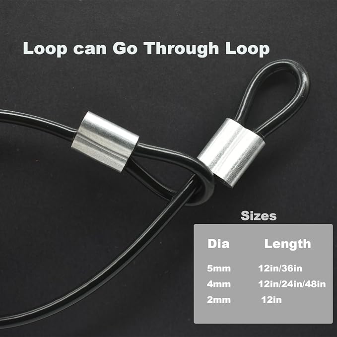 10 Pcs 5mm Wire 12 inch Vinyl Coated Stainless Steel Cable - Image 2