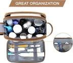 BAGSMART Toiletry Bag for Men, Canvas Travel Toiletry Organizer Dopp Kit - Image 2