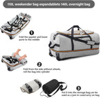 Rolling Duffle Bag with Wheels, 110L/140L Expandable Soft-Sided Foldable Duffle - Image 5