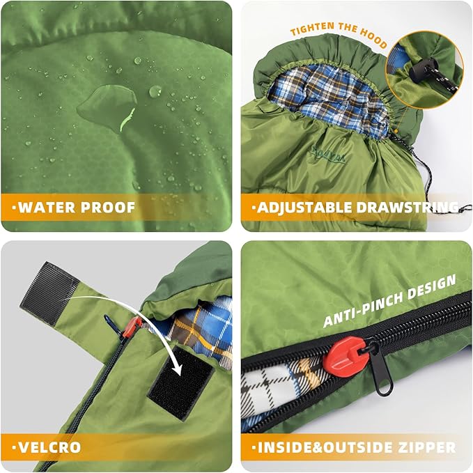 Camping Sleeping Bag, 32℉ Sleeping Bags - Image 3