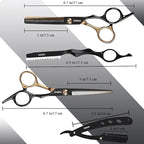 Professional Hair Scissors Thinning Shears Kit, Fozirut Barber Shears Haircutting Scissors Set, Tijeras De Peluqueria Profesional Salon Barber Supplies