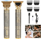 Professional Hair Clipper for Men - Rechargeable Cordless T-Blade Trimmer with 4 Guides, USB-C Fast Charge, Metal Body for Beard, Hair & Body Grooming