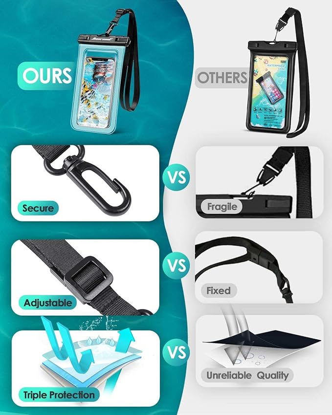 Hiearcool Universal Waterproof Phone Pouch, Underwater Dry Bag - Image 4