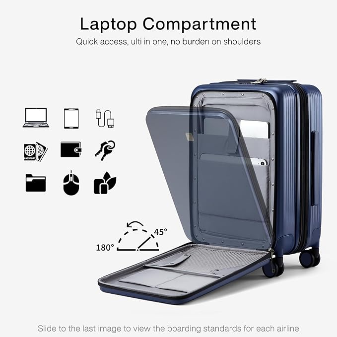 Hanke Grace Expandable Carry On Luggage - Image 11