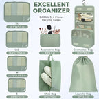 BAGAIL 9 Set Packing Cubes Luggage Packing Organizers - Image 4