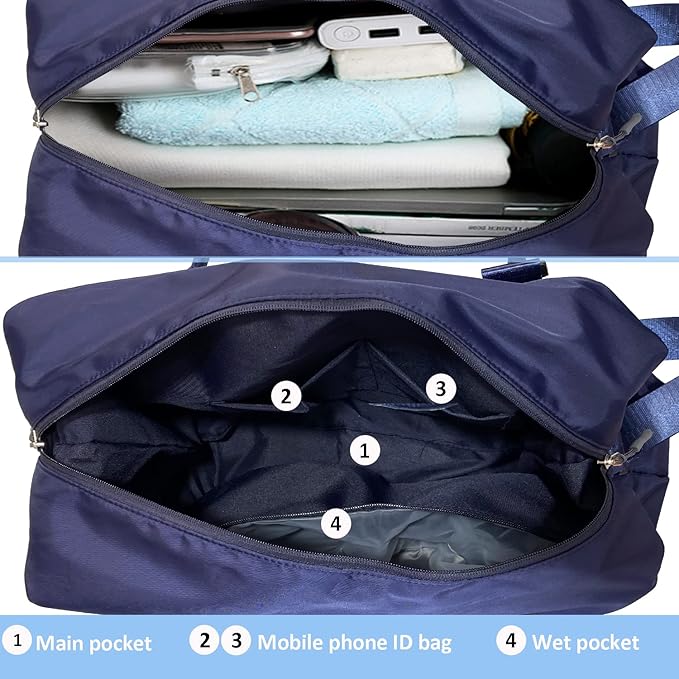Travel Duffle Bag, Waterproof Sport Tote Gym Bag - Image 4
