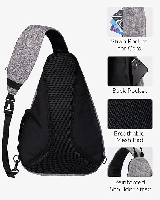 WATERFLY Large Crossbody Sling Bag: Over Shoulder Backpack Daypack Casual Cross - Image 5