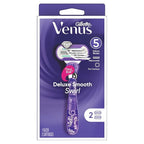 Gillette Venus Deluxe Smooth Swirl Women's Razor Handle + 2 Blade Refills - Image 2