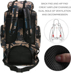Hiking Backpack for Men 70L/100L Camping Backpack Military Rucksack Molle 3 - Image 3