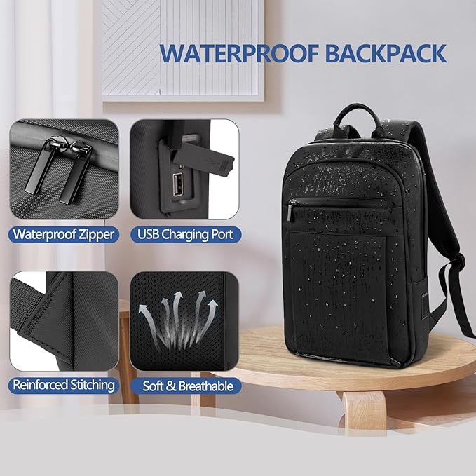 Backpack for Men Women Lightweight Business Laptop Backpack for 15.6 Inch - Image 6