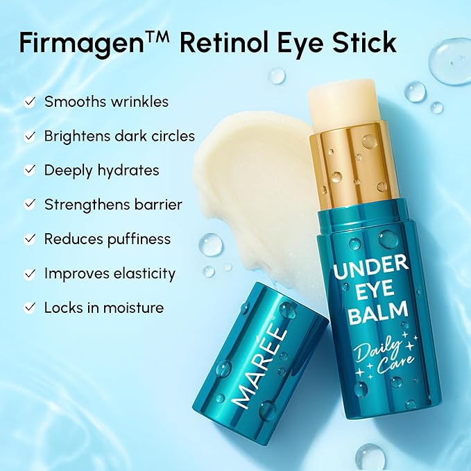 MAREE Under Eye Balm Stick with Retinol & Ceramide Complex – Facial Moisturizer for Dark Circles & Wrinkles – Under Eye Brightener Stick, Anti-Wrinkle Hydrating Face Skincare