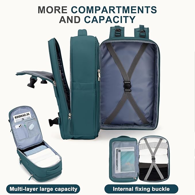 coowoz Large Travel Backpack For Women Men, Carry On Backpack, Hiking Backpack - Image 3