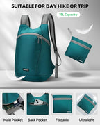WATERFLY Foldable Lightweight Hiking Backpack: 15L Packable Traveling Daypack - Image 3