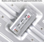 Metal All Aluminum Carry-on Luggage TSA Customs Lock Zipperless Silent Rotary - Image 3