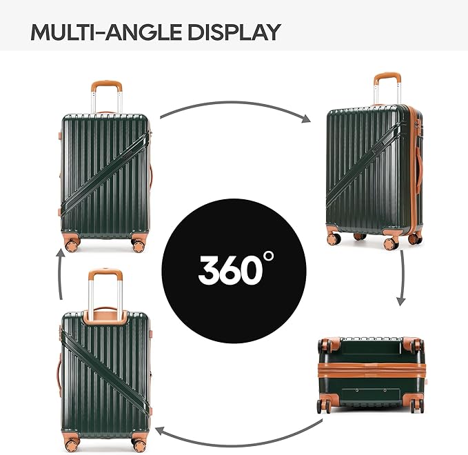 GinzaTravel Luggage Sets 3-Piece Expandable Suitcases - Image 7