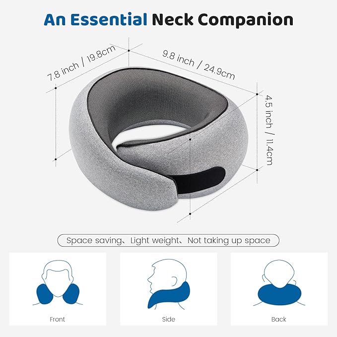 Neck Pillow Airplane, 100% Pure Memory FoamTravel Neck Pillow Travel Neck - Image 3