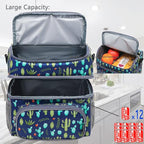 FlowFly Double Layer Cooler Insulated Lunch Bag Adult Lunch Box Large Tote Bag - Image 5