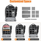 CADeN Camera Backpack, Extra Large DSLR Camera Bag - Image 3