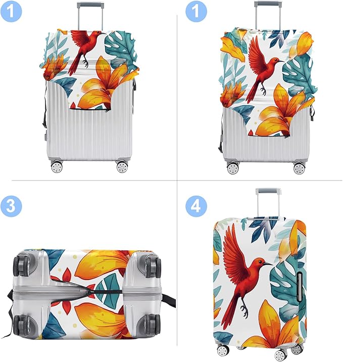 Luggage Cover Washable Suitcase Protector Anti-Scratch, Stretchable Fit - Image 5
