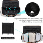 110L Expandable to 140L 32” Foldable Oxford Soft-Sided Rolling Duffle Bag - Image 8