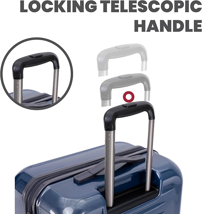 Spyder Rails 25 Inch Medium Expandable Hardside Upright Suitcase - Image 6