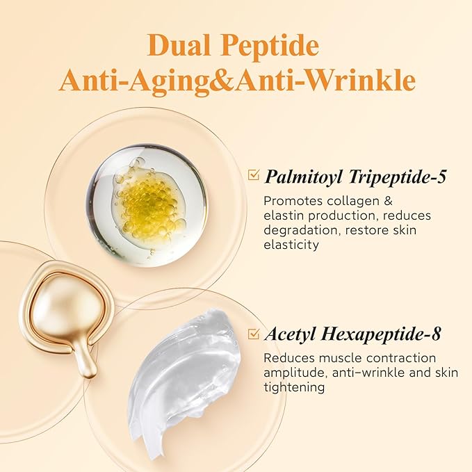 Triple Retinol Serum for Face - Anti-Aging Wrinkle Night Retinol +HPR Capsules, Peptide Serum for Women, Reduce Fine Lines, Tighten Sagging Skin Vitamin A