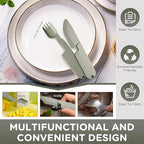 Kopak 2 in 1 Camping Eating Utensils Set, Reusable Magnetic Camping Utensils Set - Image 3