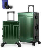 All Aluminum 20/28 Luggage Set，Cut from Whole Aluminum Sheet，22x14x9 Airline by KANGSHILU