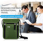 Travel Pouch Neck Wallet Family Passport Holder Organizer Case - Image 6