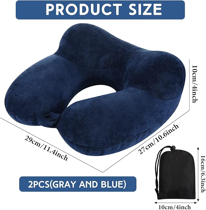 Sintuff 2 Pack Inflatable Travel Pillow - Image 2