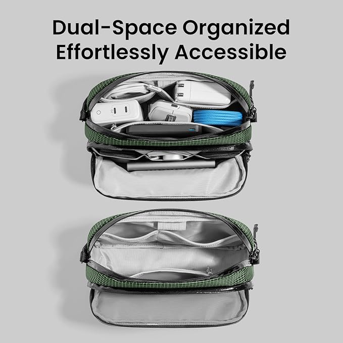 tomtoc Electronic Organizer Travel Case Performance, Water Resistant Dual - Image 5
