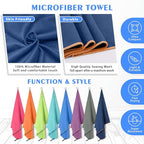 HOEAAS 2 Pack Microfiber Camping Towels, Quick Dry Towel, Super Absorbent Ultra - Image 5