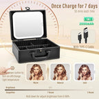 Joligrace Makeup Box with Detachable Lighted Mirror, Travel Train Case - Image 3