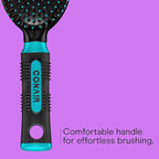 Conair Salon Results Hair Brush, Detangling Hair Brush for Men and Women, For All Hair Types, Metal Bristles and Cushion Base