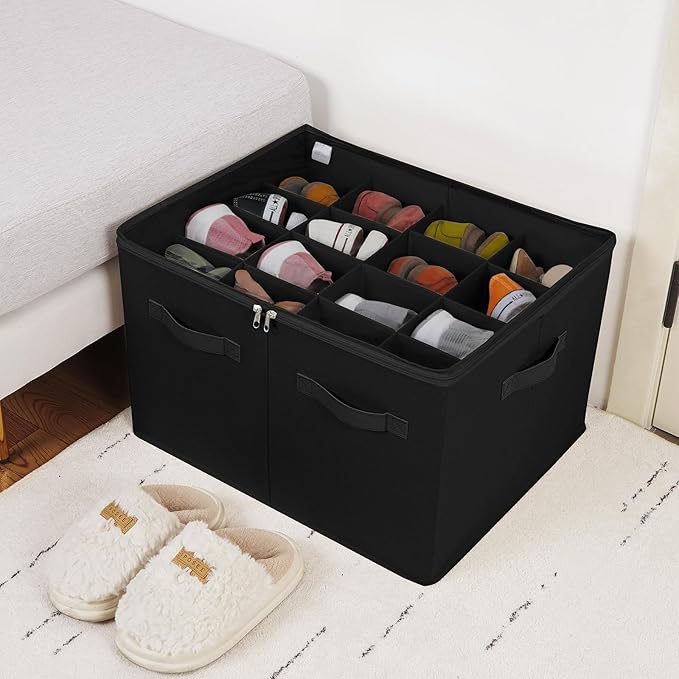 Shoe Organizer for Closet, Foldable Shoe Box - Image 5