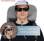 Sun Hat for Men Women with Neck Flap, UPF 50+ UV Protective Hiking Fishing Hats - Image 2