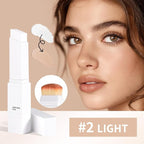 AKARY Cover Cream Stick, Color Changing Foundation Stick, Moisturizing Skin Matching Cover Cream with Medium to Full Coverage Dewy Finish Base Makeup, Dual-Ended with SoftBrush, #3 Natural