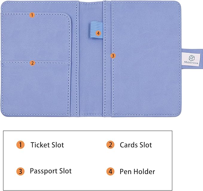 Melsbrinna Premium Leather Passport Holder Covers Case, Waterproof Rfid - Image 4