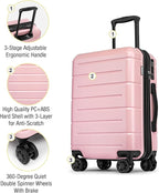 KYME Pink Hardside Expandable Carry On Luggage 22x14x9 Airline Approved 20 Inch - Image 5