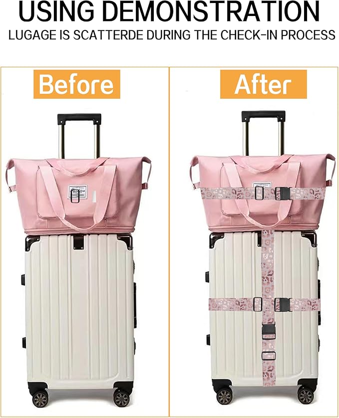 Luggage Straps for Suitcases, Adjustable Travel Belt, Durable Wide Luggage Strap - Image 3