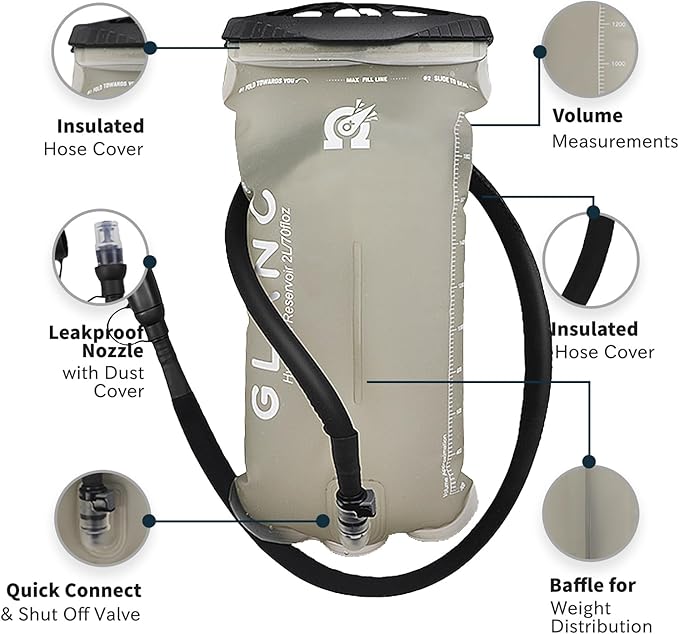 GLANC Hydration Bladder - 2L Water Bladder - Image 3