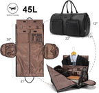 Leather Garment Bag for Travel, Modoker Carry On Suit Carrier Travel Bag - Image 2