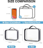 BAGSMART TSA Approved Clear Toiletry Bag, 2 Packs Quart Size Water Resistant - Image 2
