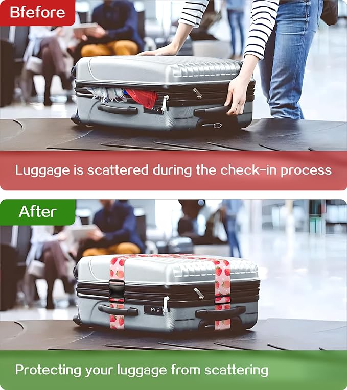 Luggage Straps for Suitcases Travel Belt Luggage Band Heavy Duty Traveling - Image 3